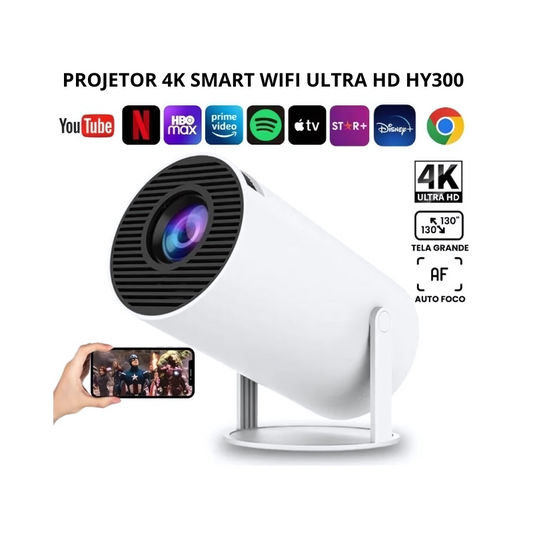 Projetor ULTRA HD 4K, Magic Cube, Smart, Wi-Fi, Android